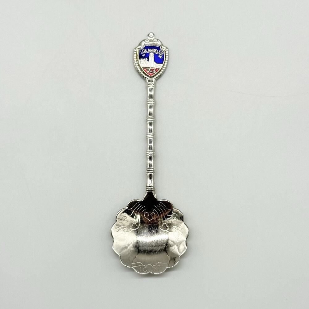 Los Angeles California Fort USA Silver Vintage Mini Souvenir Spoon 4.5"